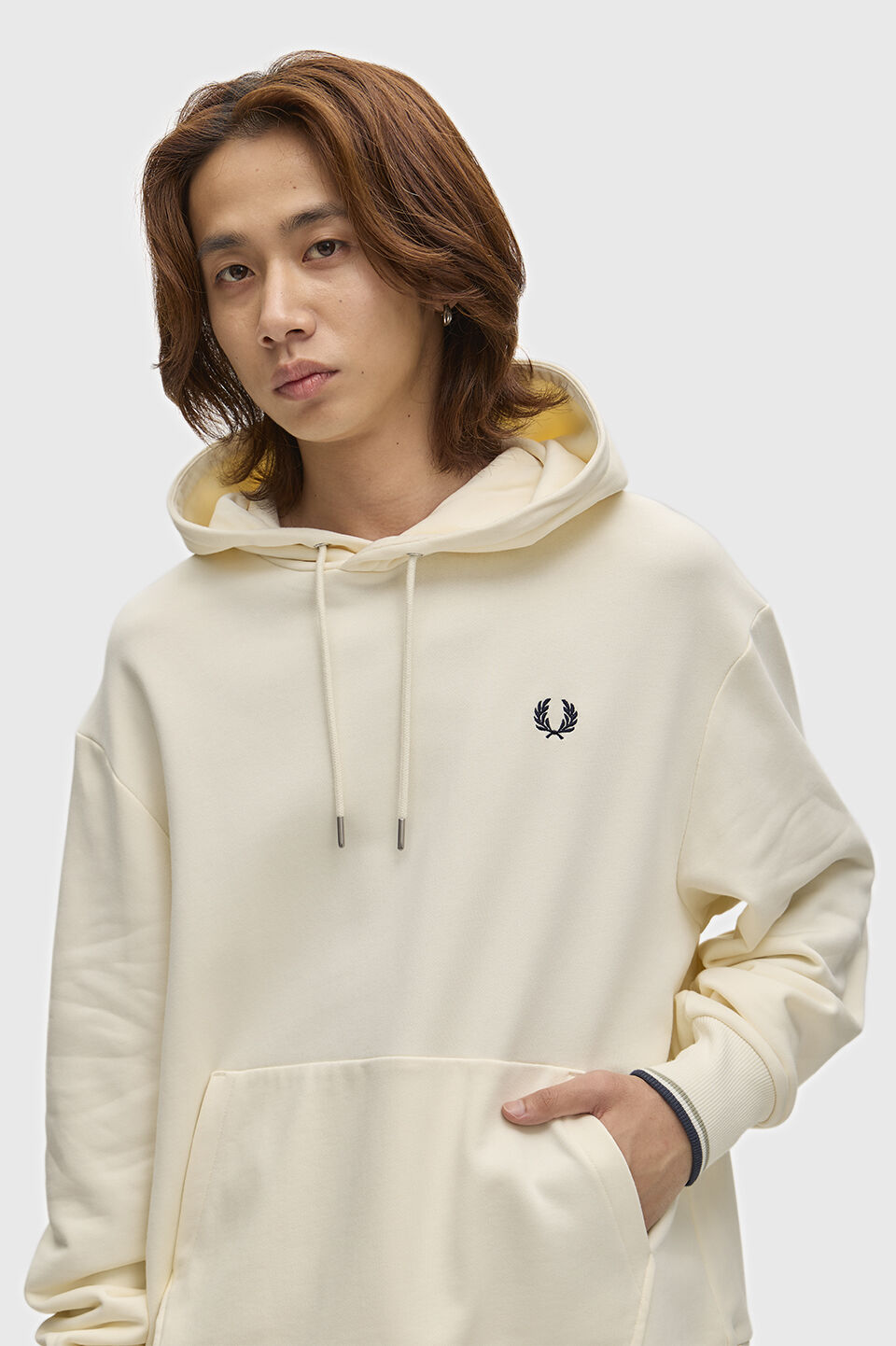 FRED PERRY 「FRED PERRY／Tipped Hooded Sweatshirt／ロゴフードスウェット」|スウェット・ジャージ|