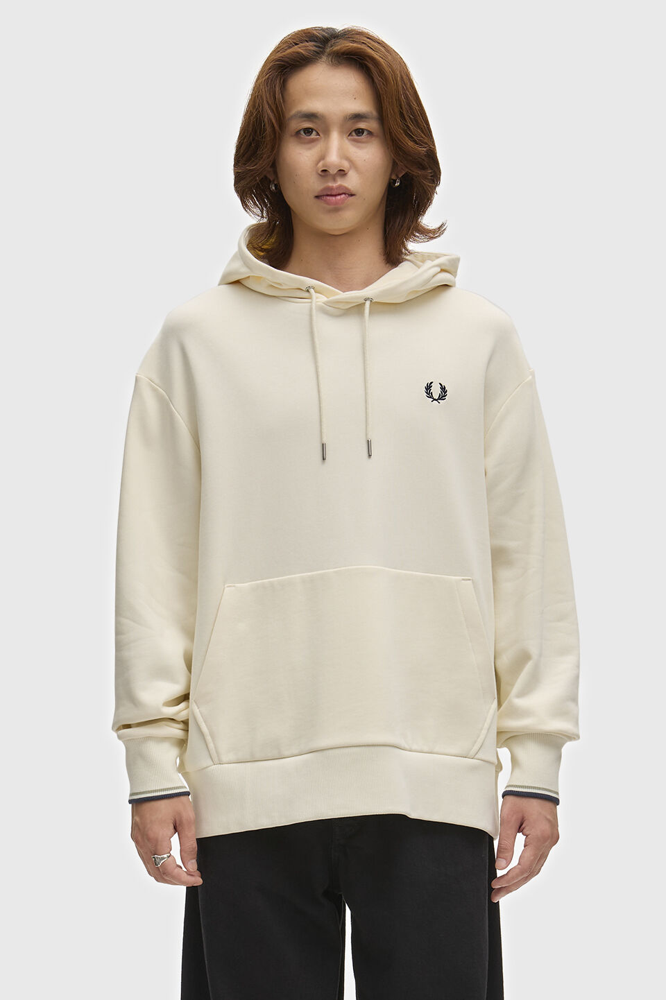 FRED PERRY 「FRED PERRY／Tipped Hooded Sweatshirt／ロゴフードスウェット」|スウェット・ジャージ|