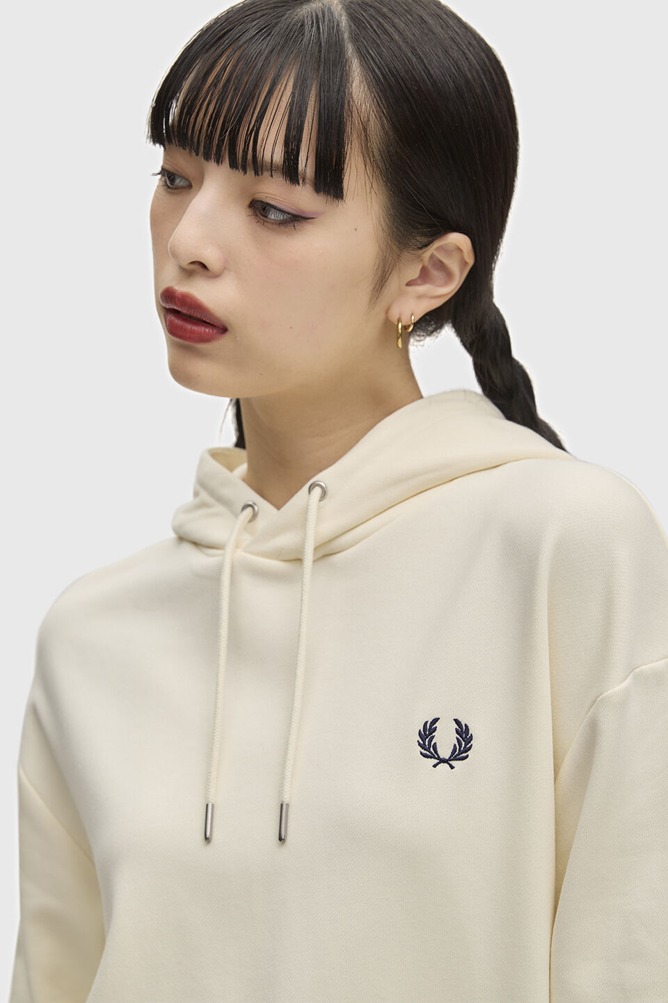 FRED PERRY 「FRED PERRY／Tipped Hooded Sweatshirt／ロゴフードスウェット」|スウェット・ジャージ|