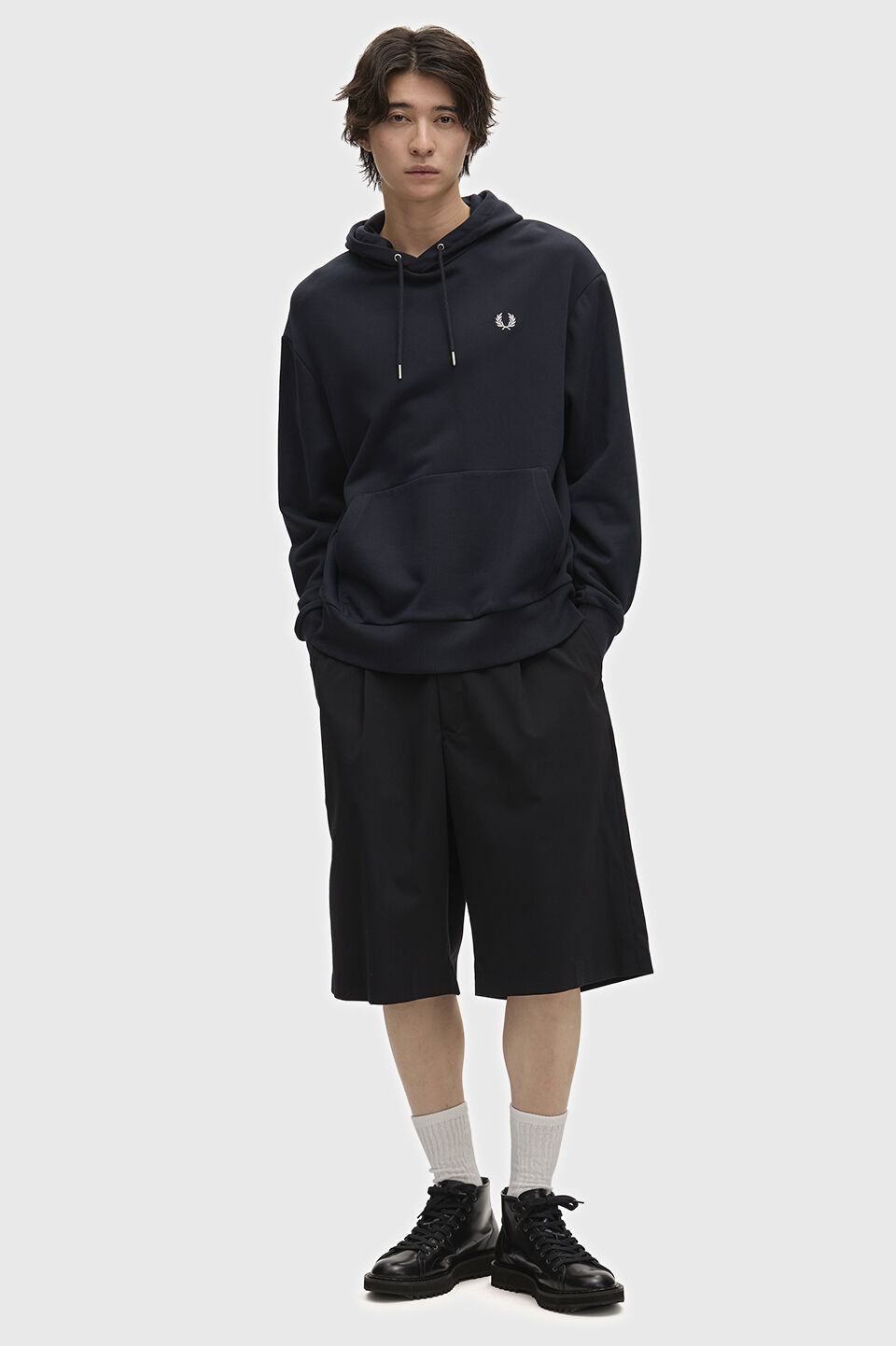 FRED PERRY 「FRED PERRY／Tipped Hooded Sweatshirt／ロゴフードスウェット」|スウェット・ジャージ|
