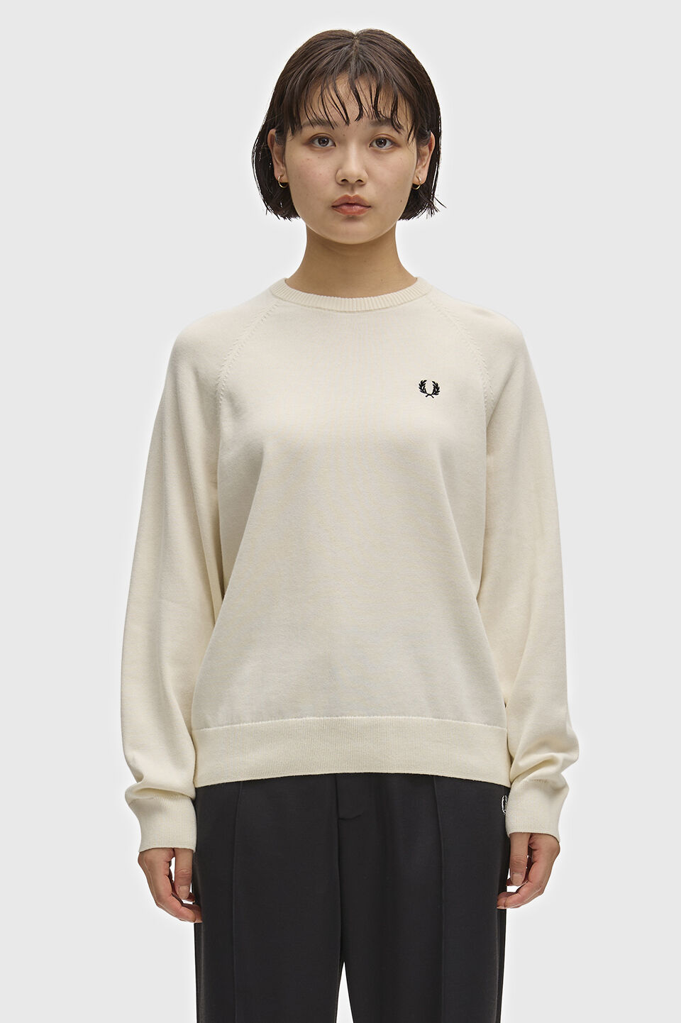 FRED PERRY 「FRED PERRY／Crew Neck Jumper／ロゴクルーネックニット」|Tシャツ・カットソー|