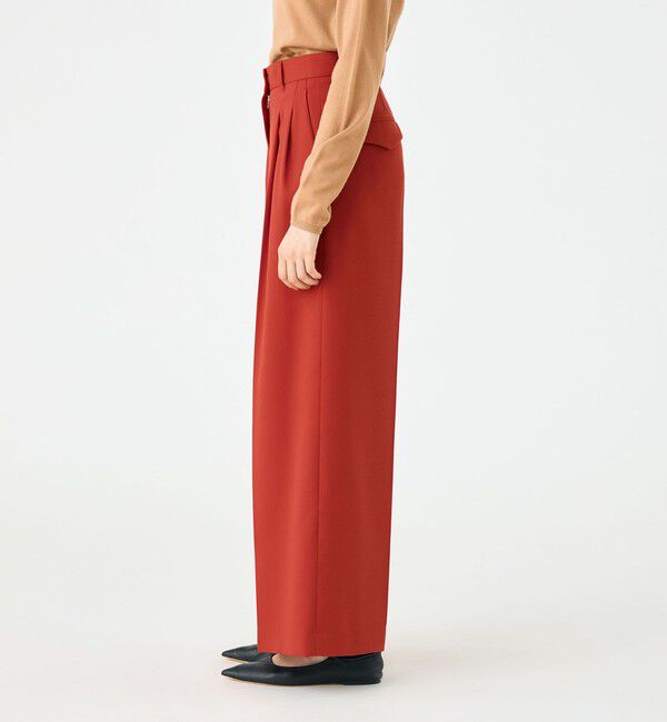 Ballsey「バラシアストレッチ 2タックワイドパンツ」|スラックス|
