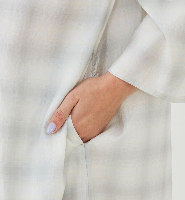 GALERIE VIE「サンライズオンブレチェック スタンドカラーワンピース」|ワンピース|