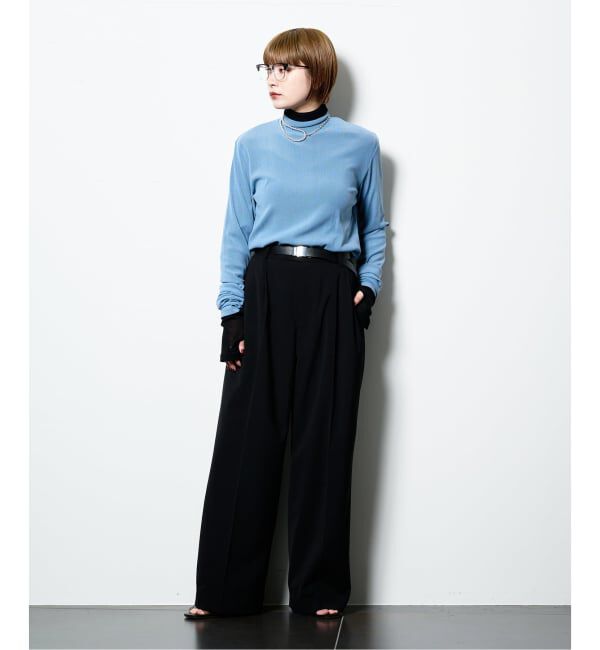  「《追加予約6》SHEER HIGH NECK TOP：カットソー」|Tシャツ・カットソー|