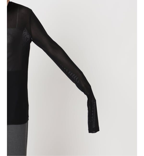  「《追加予約6》SHEER HIGH NECK TOP：カットソー」|Tシャツ・カットソー|