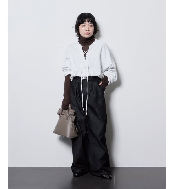  「《追加予約6》SHEER HIGH NECK TOP：カットソー」|Tシャツ・カットソー|
