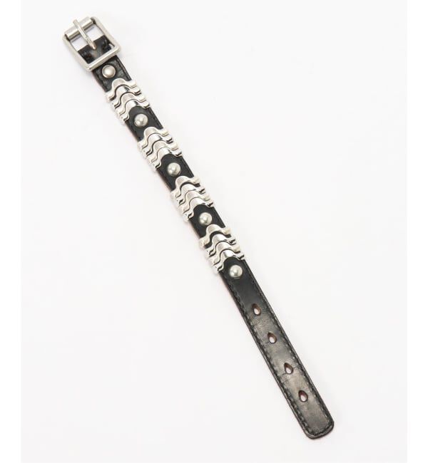 EYETHINK「OUR LEGACY  WAVE BRACELET Black Chromexcel Leathe」|ブレスレット・バングル|