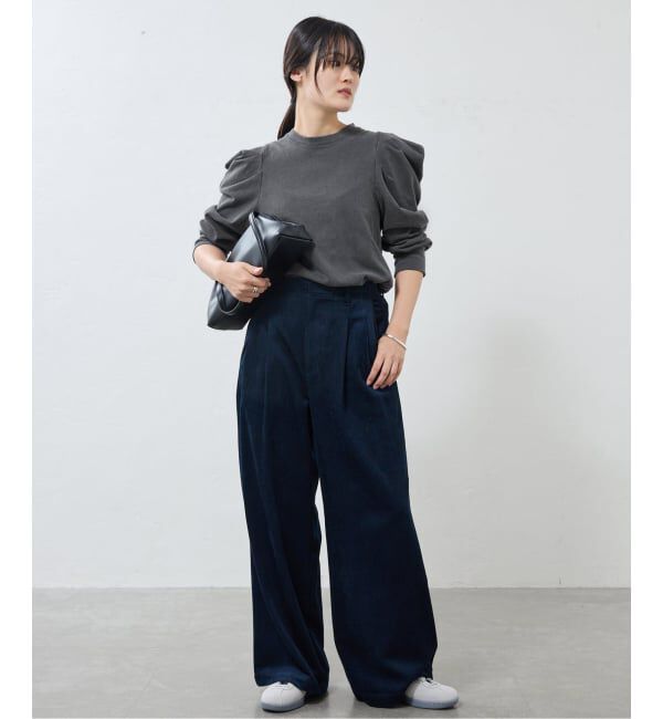 IENA「ywy/ワイワイ 別注 TUCK SLEEVE TOPS EX カットソー TUCK SLV VNTG」|Tシャツ・カットソー|