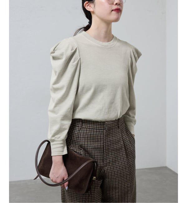 IENA「ywy/ワイワイ 別注 TUCK SLEEVE TOPS EX カットソー TUCK SLV VNTG」|Tシャツ・カットソー|