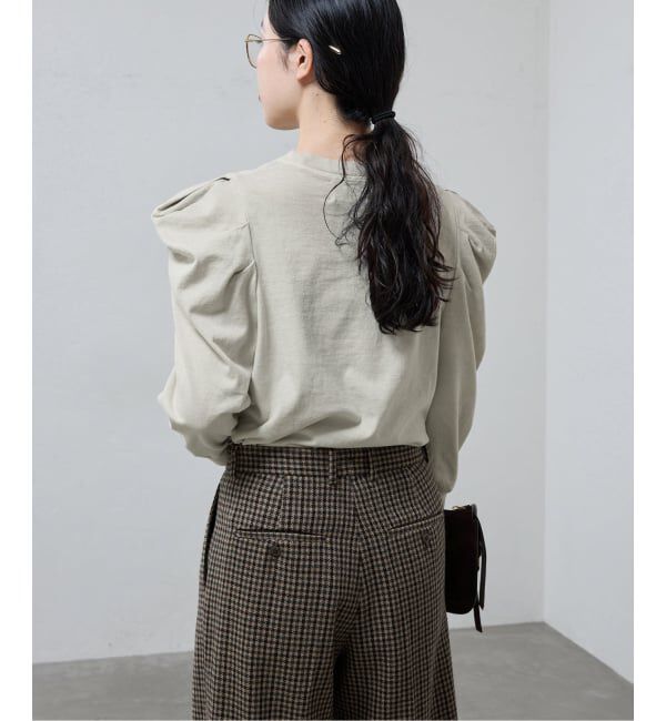 IENA「ywy/ワイワイ 別注 TUCK SLEEVE TOPS EX カットソー TUCK SLV VNTG」|Tシャツ・カットソー|