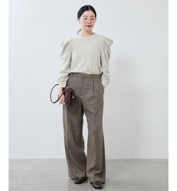 IENA「ywy/ワイワイ 別注 TUCK SLEEVE TOPS EX カットソー TUCK SLV VNTG」|Tシャツ・カットソー|