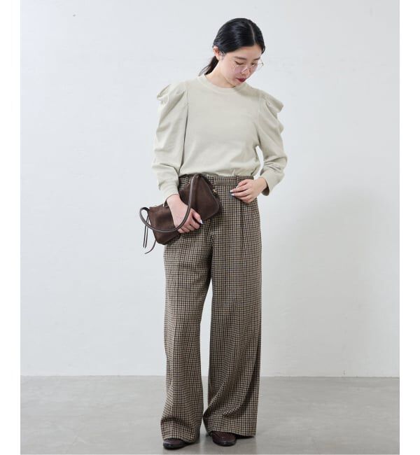 IENA「ywy/ワイワイ 別注 TUCK SLEEVE TOPS EX カットソー TUCK SLV VNTG」|Tシャツ・カットソー|