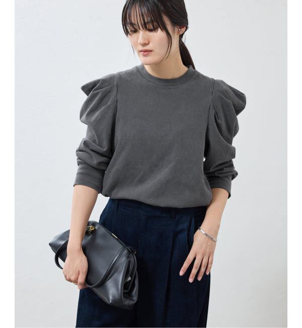 IENA「ywy/ワイワイ 別注 TUCK SLEEVE TOPS EX カットソー TUCK SLV VNTG」|Tシャツ・カットソー|