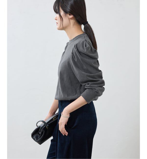 IENA「ywy/ワイワイ 別注 TUCK SLEEVE TOPS EX カットソー TUCK SLV VNTG」|Tシャツ・カットソー|
