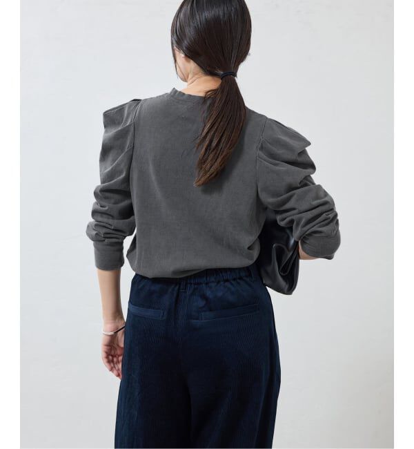 IENA「ywy/ワイワイ 別注 TUCK SLEEVE TOPS EX カットソー TUCK SLV VNTG」|Tシャツ・カットソー|