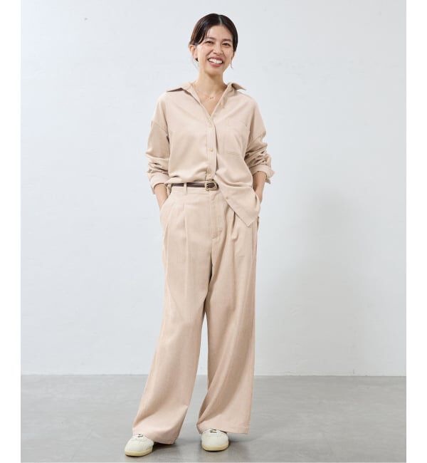 IENA「《予約》レーヨンウールコーデュロイシャツ」|シャツ・ブラウス|