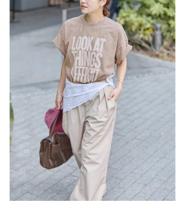 JOURNAL STANDARD「《追加3》ラウンドヘムピグメントT」|Tシャツ・カットソー|