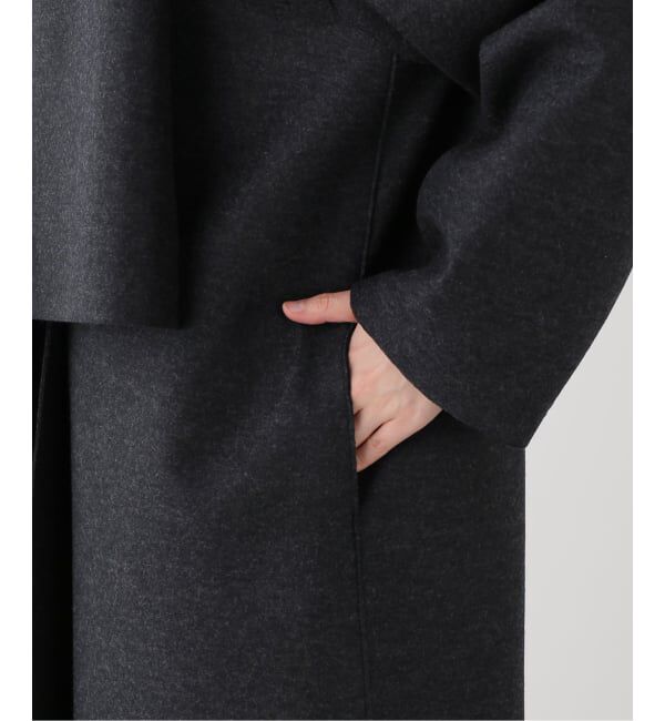 journal standard L'essage「HARRIS WHARF LONDON Women scarf coat light pressed wool コート」|その他|