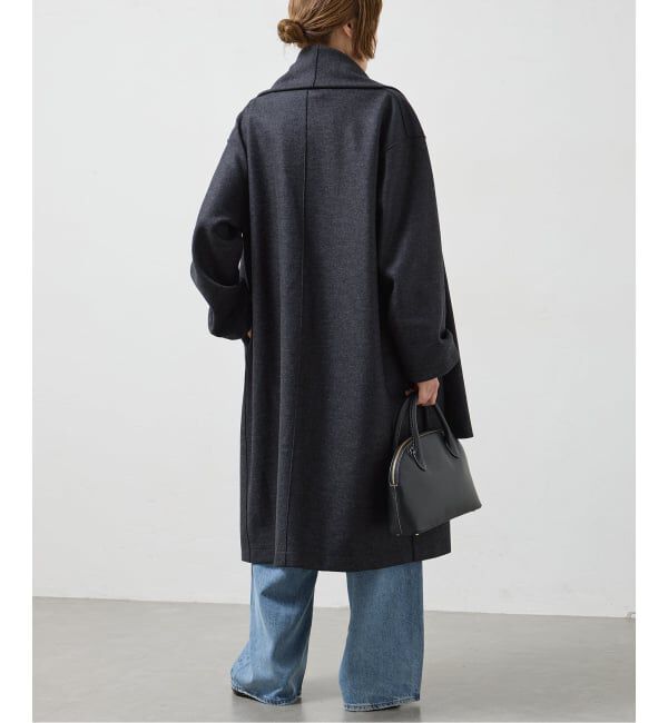 journal standard L'essage「HARRIS WHARF LONDON Women scarf coat light pressed wool コート」|その他|