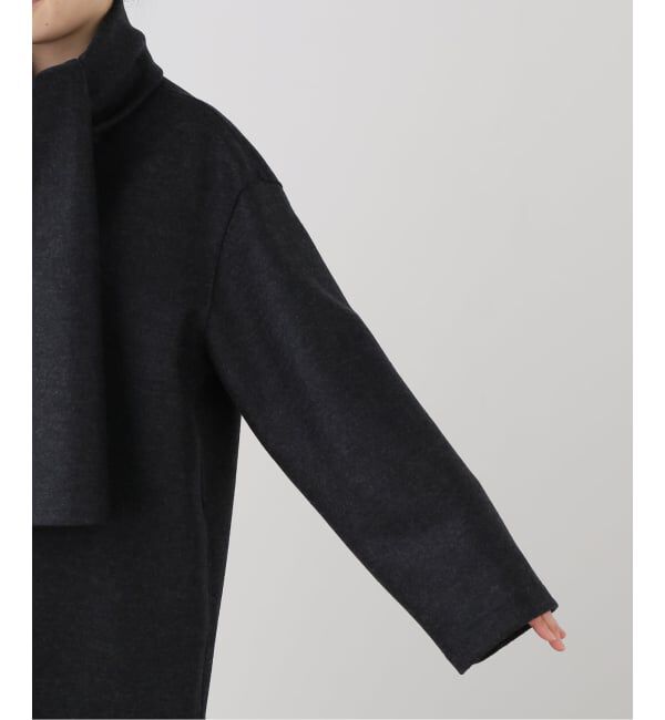 journal standard L'essage「HARRIS WHARF LONDON Women scarf coat light pressed wool コート」|その他|