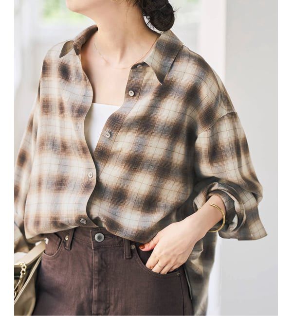 Spick and Span「ソフトオンブレチェックシャツ」|シャツ・ブラウス|