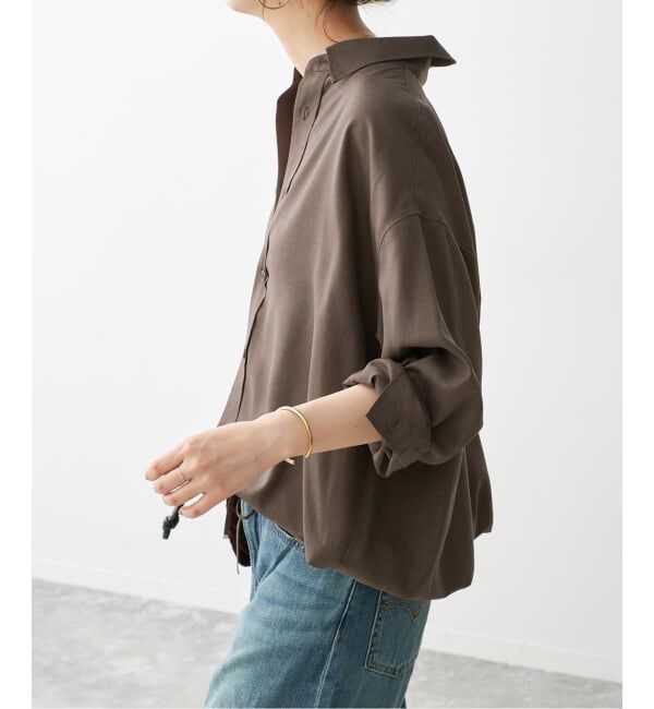 Spick and Span「CU/PEヘムギャザーシャツ」|シャツ・ブラウス|
