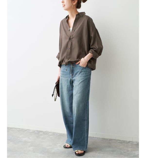 Spick and Span「CU/PEヘムギャザーシャツ」|シャツ・ブラウス|
