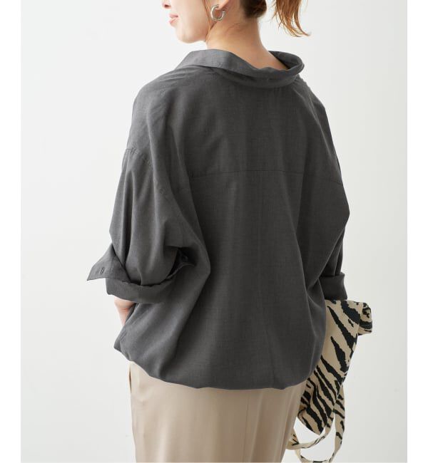 Spick and Span「CU/PEヘムギャザーシャツ」|シャツ・ブラウス|
