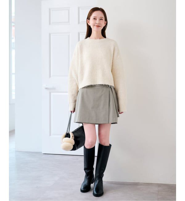 U by SPICK&SPAN「《予約》スパンコールクルーニット」|ニット・セーター|