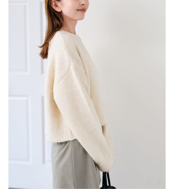 U by SPICK&SPAN「《予約》スパンコールクルーニット」|ニット・セーター|