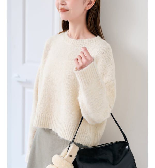 U by SPICK&SPAN「《予約》スパンコールクルーニット」|ニット・セーター|