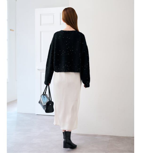 U by SPICK&SPAN「《予約》スパンコールクルーニット」|ニット・セーター|