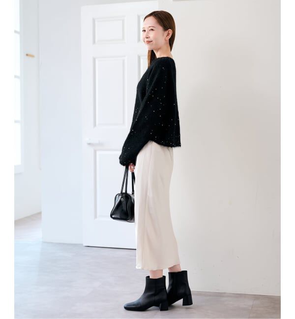U by SPICK&SPAN「《予約》スパンコールクルーニット」|ニット・セーター|