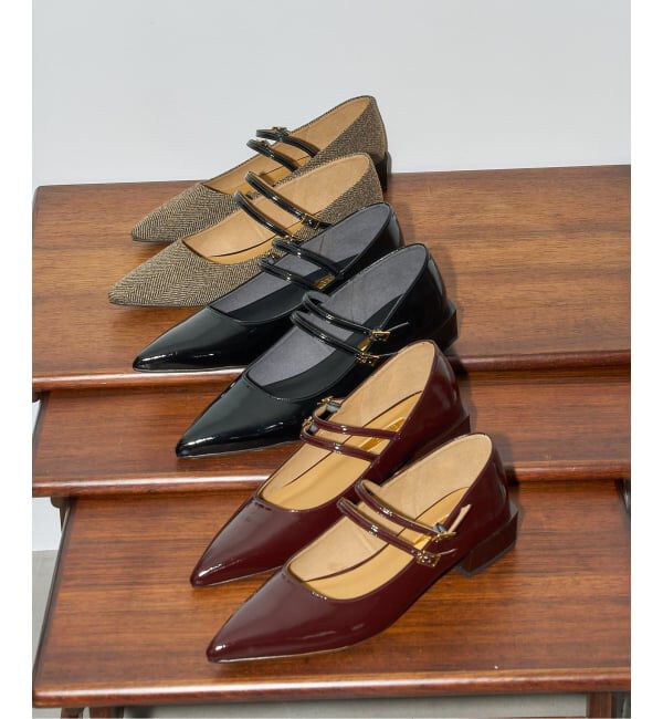 GRISE「《WEB+一部店舗限定》GRISE3cmポインテッドダブルストラップメリージェーン」|パンプス|