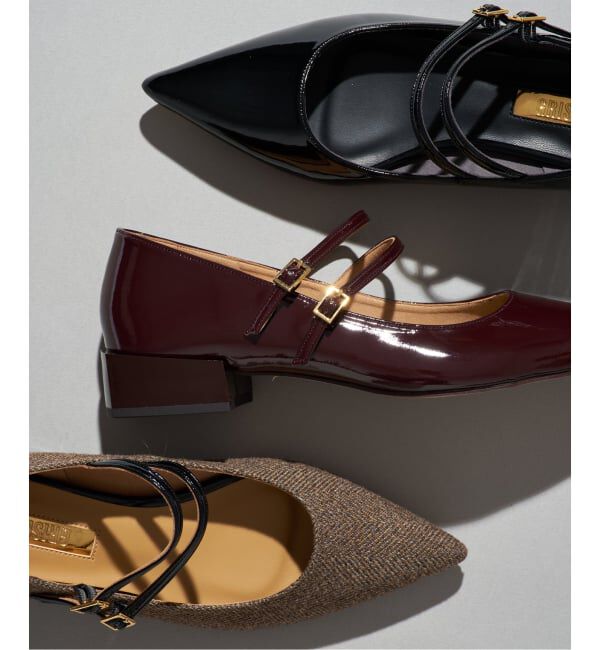 GRISE「《WEB+一部店舗限定》GRISE3cmポインテッドダブルストラップメリージェーン」|パンプス|