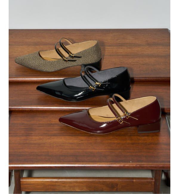 GRISE「《WEB+一部店舗限定》GRISE3cmポインテッドダブルストラップメリージェーン」|パンプス|