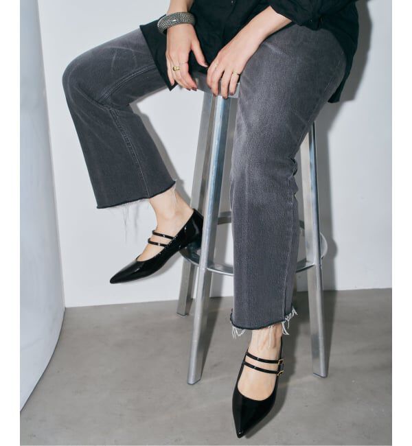 GRISE「《WEB+一部店舗限定》GRISE3cmポインテッドダブルストラップメリージェーン」|パンプス|
