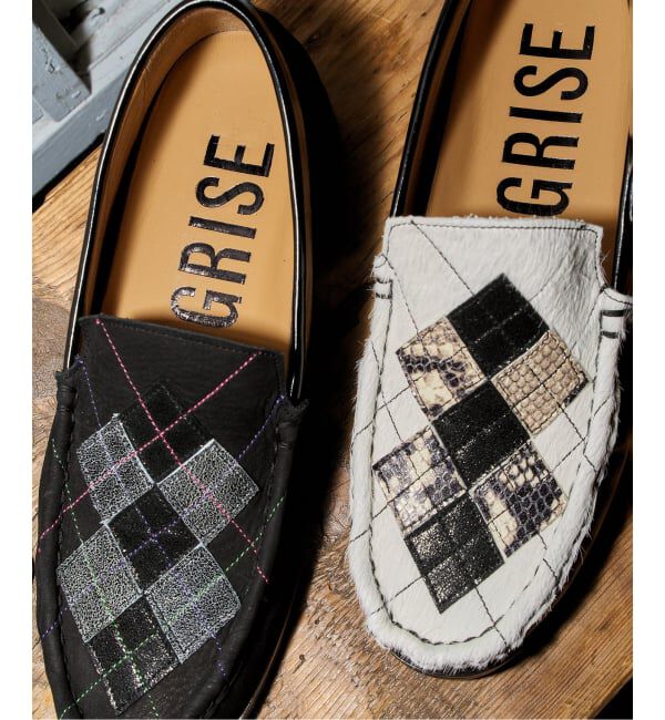 GRISE「《予約/WEB+一部店舗限定》GRISE LEATHER AGYLE ローファー」|ローファー|