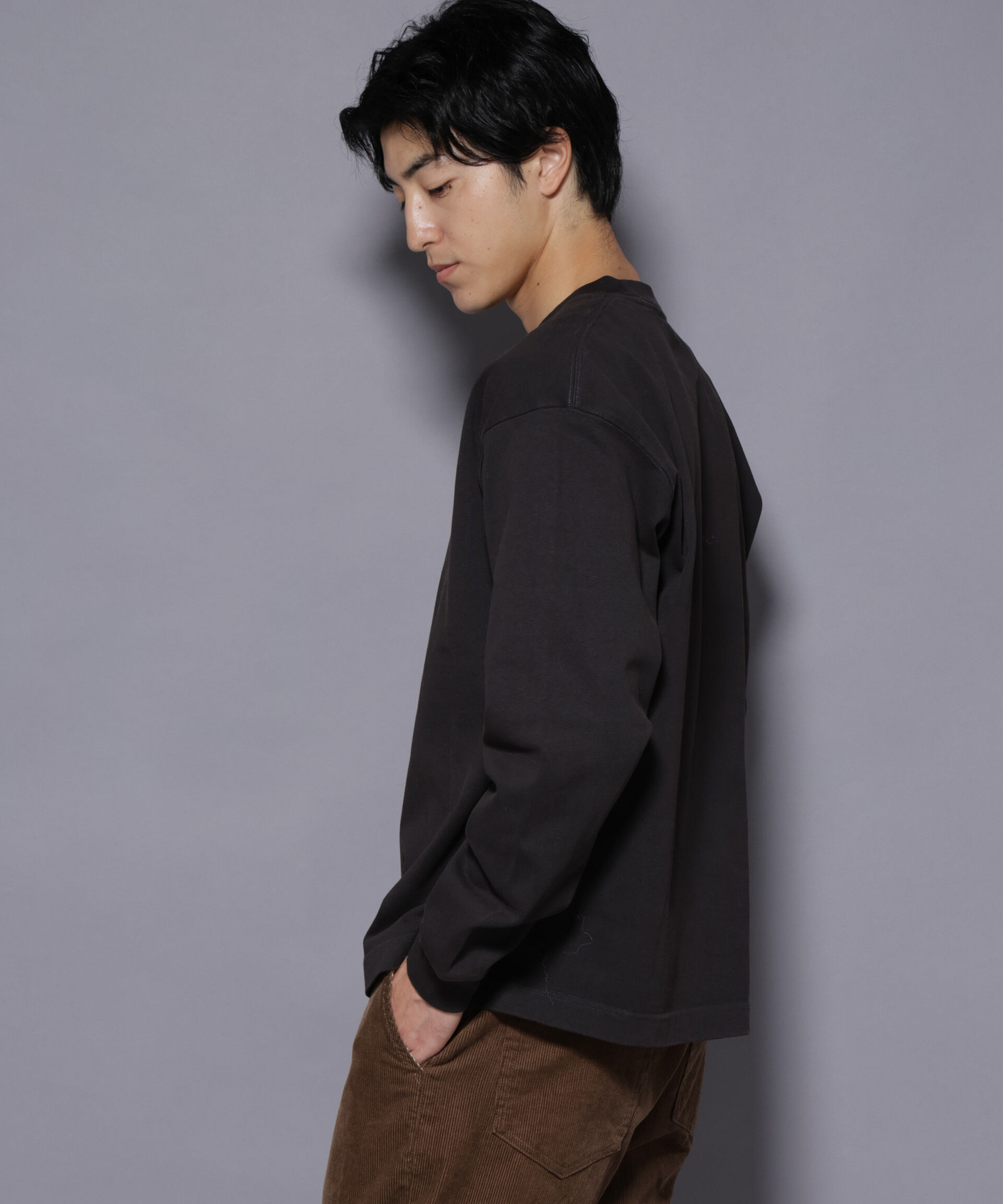 NANO universe「ヘビーオンスワイドプルオーバー 長袖」|Tシャツ・カットソー|