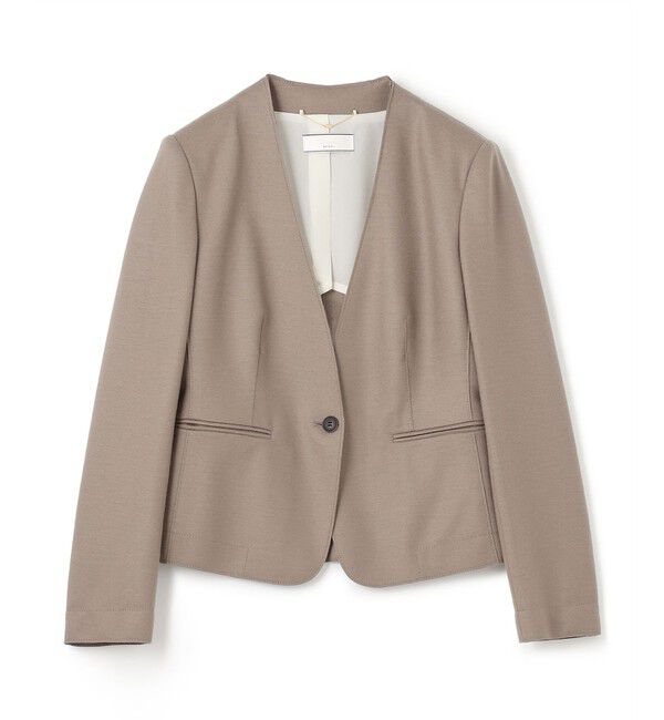 BEIGE,「CORBY / ノーカラージャケット」|ノーカラージャケット|