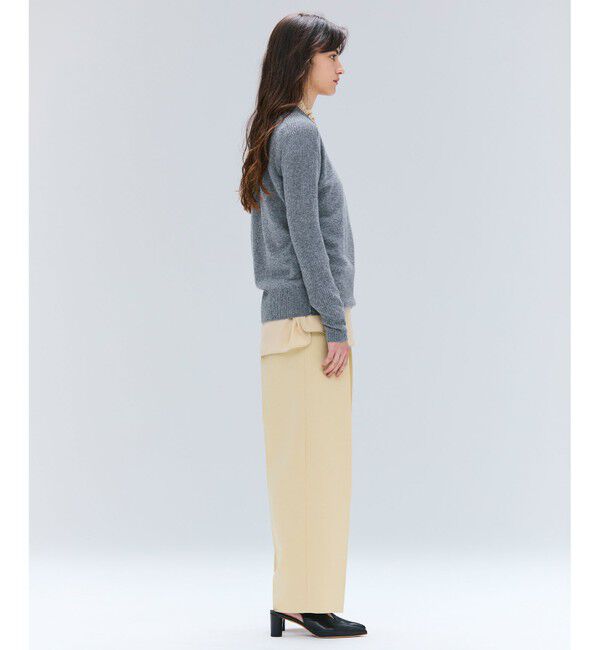 BEIGE,「【洗える】POMPE / ウールカシミヤ配色ラインクルーネックニット」|ニット・セーター|