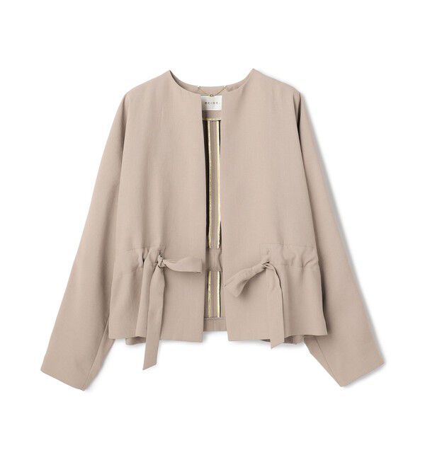 BEIGE,「【ロングセラー・新色追加】PORDIC / ドロスト付きノーカラージャケット」|その他|