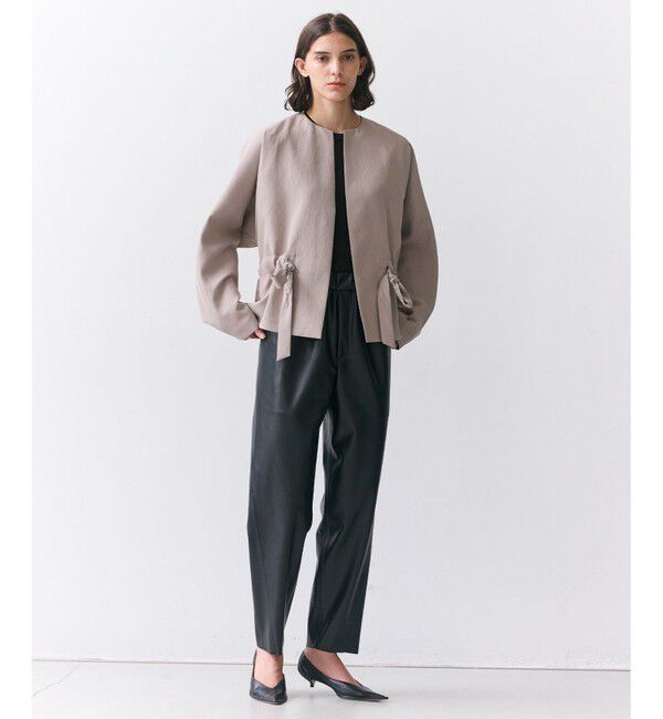 BEIGE,「【ロングセラー・新色追加】PORDIC / ドロスト付きノーカラージャケット」|その他|