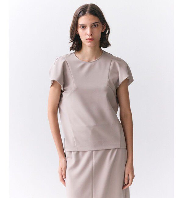 BEIGE,「ALTHEA / ジャージーストレッチ トップス」|Tシャツ・カットソー|Taupe