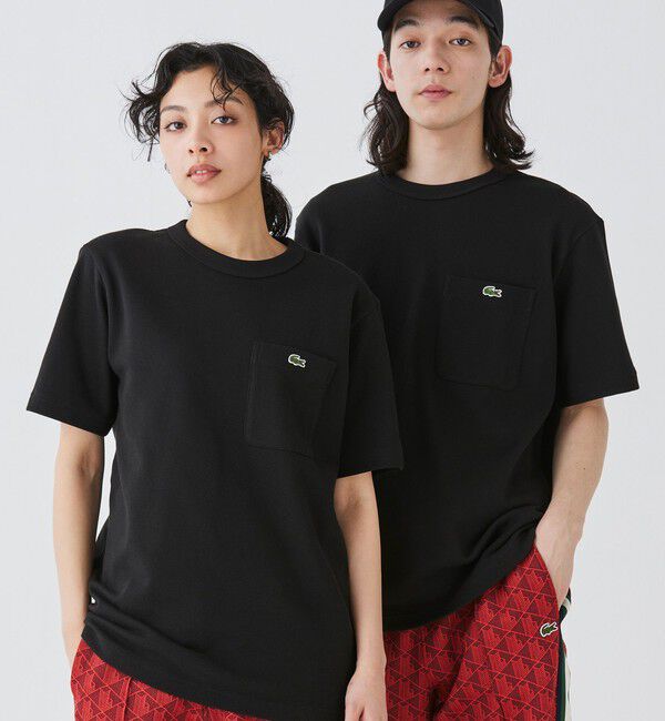 LACOSTE「鹿の子地ポケット半袖Tシャツ」|Tシャツ・カットソー|