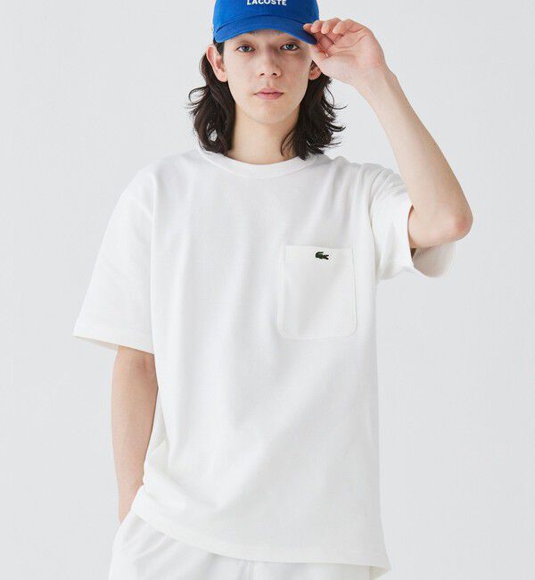 LACOSTE「鹿の子地ポケット半袖Tシャツ」|Tシャツ・カットソー|