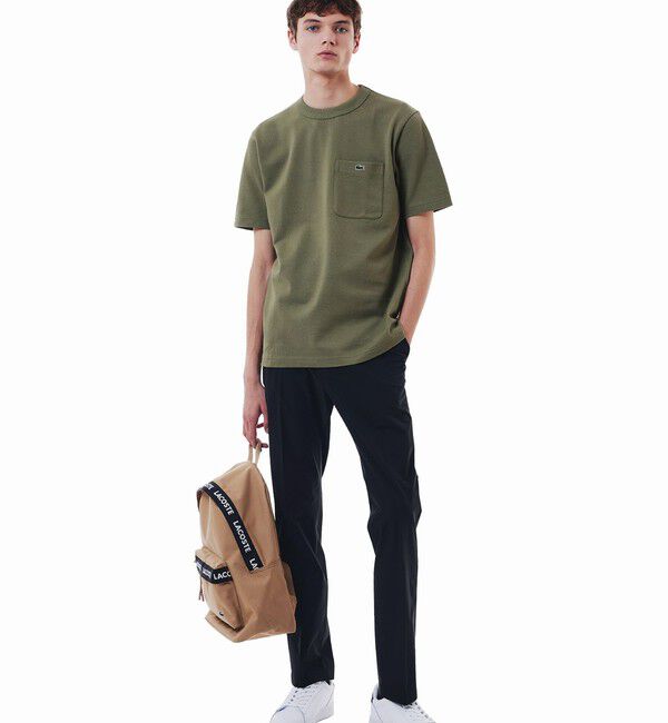 LACOSTE「鹿の子地ポケット半袖Tシャツ」|Tシャツ・カットソー|