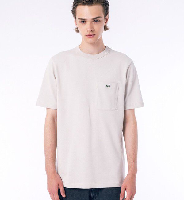 LACOSTE「鹿の子地ポケット半袖Tシャツ」|Tシャツ・カットソー|ストーン