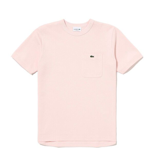 LACOSTE「鹿の子地ポケット半袖Tシャツ」|Tシャツ・カットソー|ライトピンク
