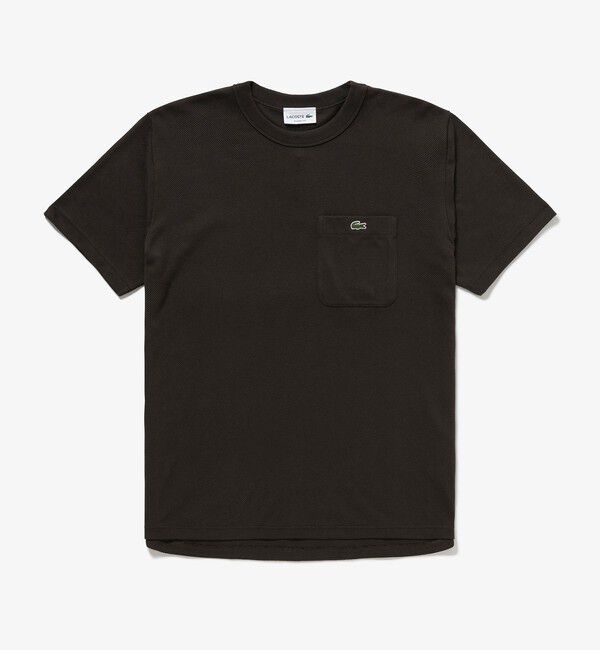 LACOSTE「鹿の子地ポケット半袖Tシャツ」|Tシャツ・カットソー|ダークブラウン
